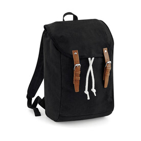 Quadra Vintage Backpack, Black, One Size bedrucken, Art.-Nr. 023301010