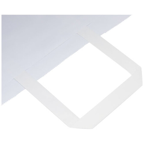 Kraftpapiertasche 80-90 g/m² mit flachen Griffen – 34 × 20 × 35 cm, weiss bedrucken, Art.-Nr. 1PQ00701