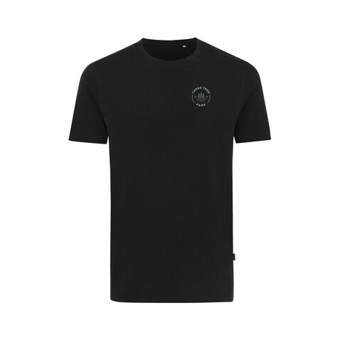 Iqoniq Bryce T-Shirt aus recycelter Baumwolle schwarz bedrucken, Art.-Nr. T9100.001.4XL