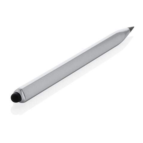 Eon Infinity Multitasking Stift aus RCS recycelt. Aluminium silber bedrucken, Art.-Nr. P221.012