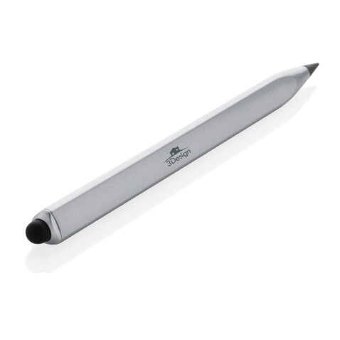 Eon Infinity Multitasking Stift aus RCS recycelt. Aluminium silber bedrucken, Art.-Nr. P221.012