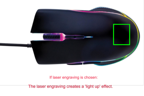 RGB Gaming Maus schwarz bedrucken, Art.-Nr. P300.161