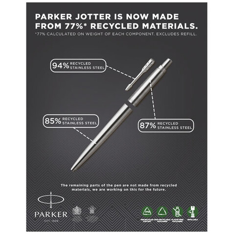 Parker Jotter Kugelschreiber, stahl bedrucken, Art.-Nr. 10647600