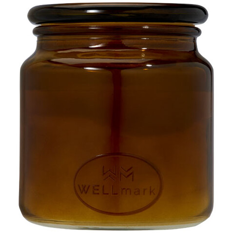 Wellmark Let&#039;s Get Cozy Duftkerze mit Zedernholzduft, 650 g, amber heather bedrucken, Art.-Nr. 11324011