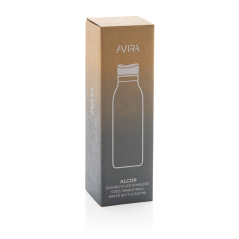 Avira Alcor 600ml Wasserflasche aus RCS rec. Stainless-Steel navy blau bedrucken, Art.-Nr. P438.065