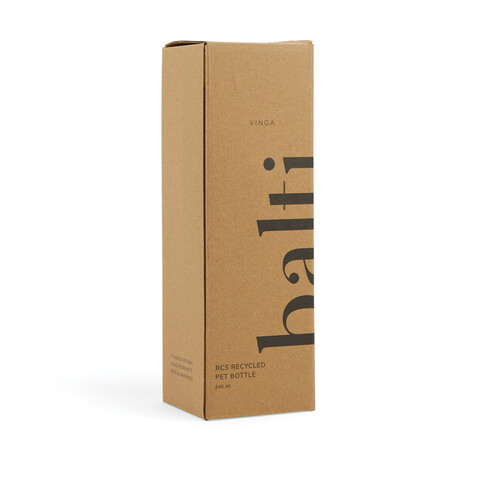 VINGA Balti 600ml Flasche aus RCS recyceltem PET navy blau bedrucken, Art.-Nr. V433015 VINGA Balti 600ml Flasche aus RCS recyceltem PET navy blau bedrucken, Art.-Nr. V433015