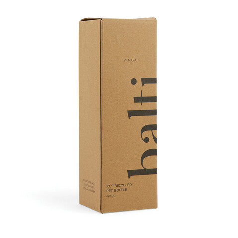 VINGA Balti 600ml Flasche aus RCS recyceltem PET transparent bedrucken, Art.-Nr. V433000