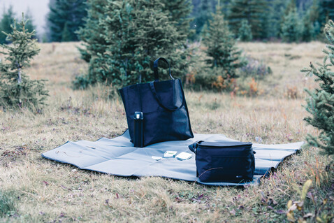 Impact AWARE™ RPET Picknickdecke anthrazit bedrucken, Art.-Nr. P459.072