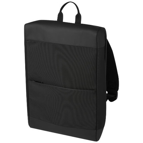 Rise Laptop-Rucksack GRS Recycelt 15,6&quot;, schwarz bedrucken, Art.-Nr. 12069790