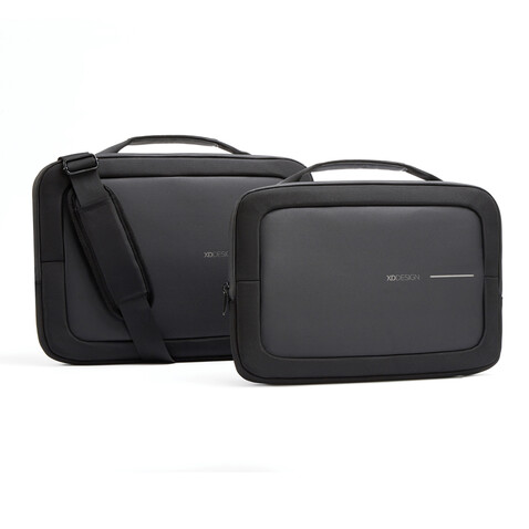 XD Design 14&quot; Laptop Tasche schwarz, grau bedrucken, Art.-Nr. P706.221
