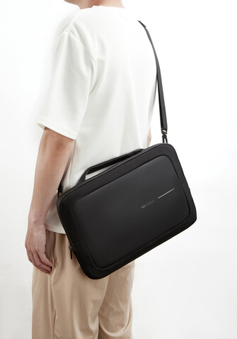 XD Design 16&quot; Laptop Tasche schwarz, grau bedrucken, Art.-Nr. P706.231