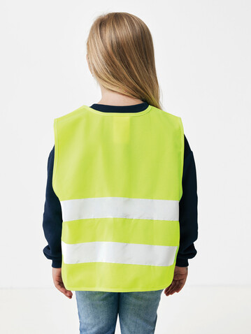 Sicherheitsweste aus GRS recyceltem PET 3-6 Jahre gelb bedrucken, Art.-Nr. P239.756