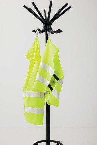 Sicherheitsweste aus GRS recyceltem PET 7-12 Jahre gelb bedrucken, Art.-Nr. P239.766