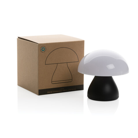 Luming wiederaufladbare USB-Tischlampe aus RCS Kunststoff schwarz bedrucken, Art.-Nr. P513.741