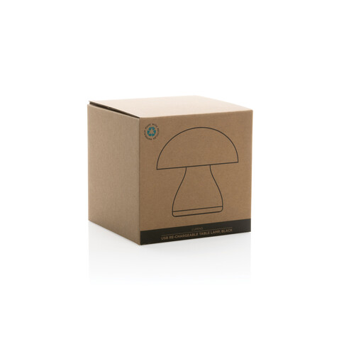 Luming wiederaufladbare USB-Tischlampe aus RCS Kunststoff schwarz bedrucken, Art.-Nr. P513.741