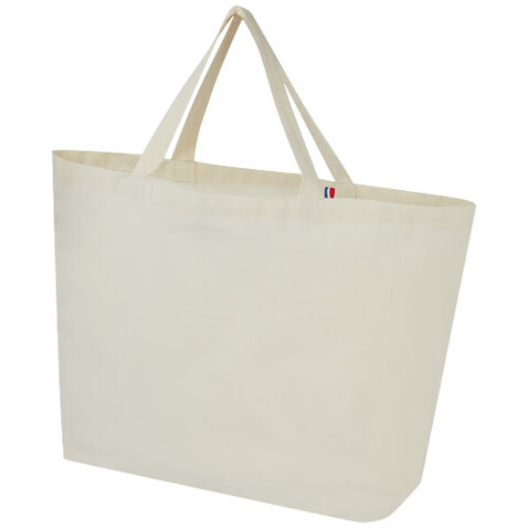 Cannes 200 g/m² Shopper Tragetasche aus recyceltem Material 10L, natur bedrucken, Art.-Nr. 12069606 Cannes 200 g/m² Shopper Tragetasche aus recyceltem Material 10L, natur bedrucken, Art.-Nr. 12069606