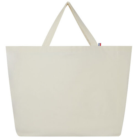 Cannes 200 g/m² Shopper Tragetasche aus recyceltem Material 10L, natur bedrucken, Art.-Nr. 12069606 Cannes 200 g/m² Shopper Tragetasche aus recyceltem Material 10L, natur bedrucken, Art.-Nr. 12069606