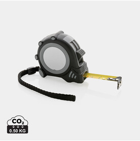 Grip 3m/16mm Maßband aus RCS recyceltem Kunststoff grau, schwarz bedrucken, Art.-Nr. P112.141