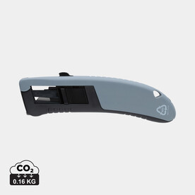 Sicherheitsmesser mit Auto-Rückzug aus RCS recyc. Kunststoff grau bedrucken, Art.-Nr. P112.602 Sicherheitsmesser mit Auto-Rückzug aus RCS recyc. Kunststoff grau bedrucken, Art.-Nr. P112.602