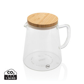 Ukiyo Borosilikat-Glaskaraffe mit Bambusdeckel 1.2L transparent bedrucken, Art.-Nr. P264.060 Ukiyo Borosilikat-Glaskaraffe mit Bambusdeckel 1.2L transparent bedrucken, Art.-Nr. P264.060