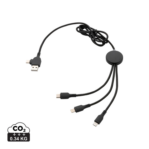 Light-Up Logo 6-in-1 Kabel schwarz bedrucken, Art.-Nr. P302.391