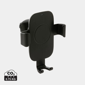 10W Wireless Charging Autohalter aus RCS Plastik schwarz bedrucken, Art.-Nr. P302.561 10W Wireless Charging Autohalter aus RCS Plastik schwarz bedrucken, Art.-Nr. P302.561