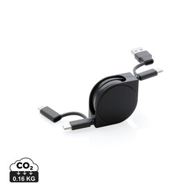 6-in-1 Kabel aus TPE und RCS Standard recyceltem Kunststoff schwarz bedrucken, Art.-Nr. P302.661 6-in-1 Kabel aus TPE und RCS Standard recyceltem Kunststoff schwarz bedrucken, Art.-Nr. P302.661