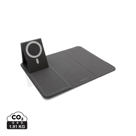 Artic magnetischer 10W Wireless Charging Smartphonehalter schwarz bedrucken, Art.-Nr. P308.332