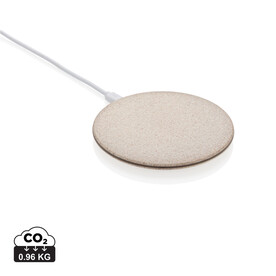 5W Weizenstroh Wireless Charger khaki bedrucken, Art.-Nr. P308.729 5W Weizenstroh Wireless Charger khaki bedrucken, Art.-Nr. P308.729
