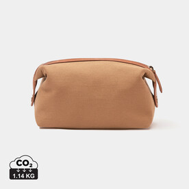 VINGA Sloane Kulturtasche aus RCS recyceltem Polyester braun bedrucken, Art.-Nr. 560141 VINGA Sloane Kulturtasche aus RCS recyceltem Polyester braun bedrucken, Art.-Nr. 560141