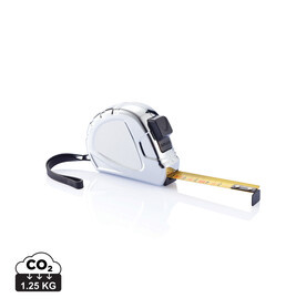 5m/19mm Auto-Stopp Maßband Ergonomic silber, schwarz bedrucken, Art.-Nr. P112.052
