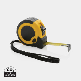 3m/16mm Maßband mit Stop-Taste aus RCS recycelt. Kunststoff gelb, schwarz bedrucken, Art.-Nr. P112.126 3m/16mm Maßband mit Stop-Taste aus RCS recycelt. Kunststoff gelb, schwarz bedrucken, Art.-Nr. P112.126