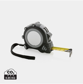 Grip 5m/19mm Maßband aus RCS recyceltem Kunststoff grau, schwarz bedrucken, Art.-Nr. P112.151