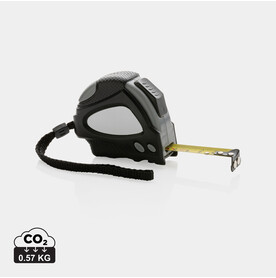 Auto-Stop-Maßband aus recyceltem Kunststoff, 3m/16mm schwarz bedrucken, Art.-Nr. P112.161