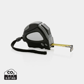 Auto-Stop-Maßband aus recyceltem Kunststoff, 3m/16mm schwarz bedrucken, Art.-Nr. P112.161