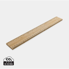 Timberson extra dickes 30cm doppelseitiges Bambuslineal braun bedrucken, Art.-Nr. P165.509