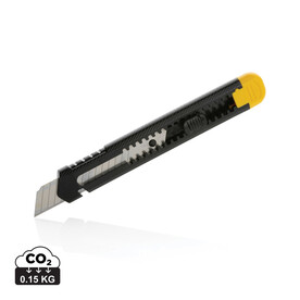 Nachfüllbares Abbrechmesser aus RCS recyceltem Kunststoff gelb bedrucken, Art.-Nr. P215.156 Nachfüllbares Abbrechmesser aus RCS recyceltem Kunststoff gelb bedrucken, Art.-Nr. P215.156