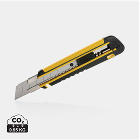 Nachfüllbares RCS Abbrechmesser mit Soft-Grip gelb bedrucken, Art.-Nr. P215.176