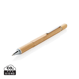 5-in-1 Bambus Tool-Stift braun bedrucken, Art.-Nr. P221.549 5-in-1 Bambus Tool-Stift braun bedrucken, Art.-Nr. P221.549