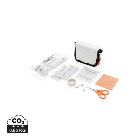 Erste Hilfe Set in Tasche weiß bedrucken, Art.-Nr. P265.313