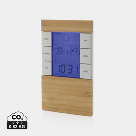 Utah Wetterstation aus RCS rKunststoff & Bambus braun bedrucken, Art.-Nr. P279.419 Utah Wetterstation aus RCS rKunststoff & Bambus braun bedrucken, Art.-Nr. P279.419