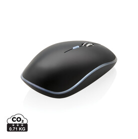 Light-Up Logo kabellose Maus schwarz bedrucken, Art.-Nr. P300.321
