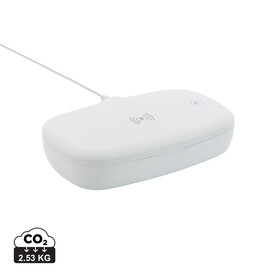 UV-C Sterilisations-Box mit 5W Wireless Charger weiß bedrucken, Art.-Nr. P301.113