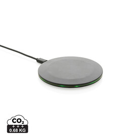 15W-Wireless-Fast-Charger aus recyceltem RCS-Kunststoff schwarz bedrucken, Art.-Nr. P308.431 15W-Wireless-Fast-Charger aus recyceltem RCS-Kunststoff schwarz bedrucken, Art.-Nr. P308.431