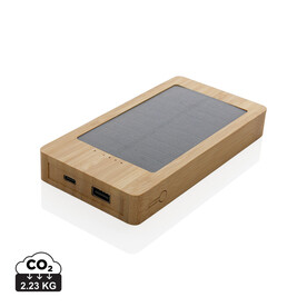Sunwick 10.000mah Bambus Solar Powerbank braun bedrucken, Art.-Nr. P322.399 Sunwick 10.000mah Bambus Solar Powerbank braun bedrucken, Art.-Nr. P322.399