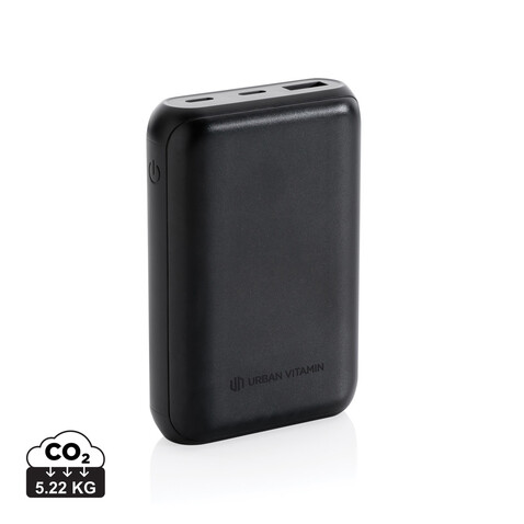 Urban Vitamin Alameda 10.000mAh 18W PD Powerbank schwarz bedrucken, Art.-Nr. P322.701