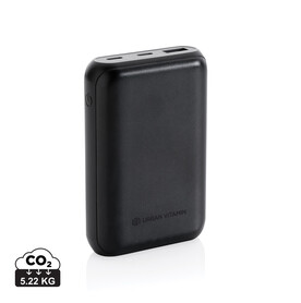 Urban Vitamin Alameda 10.000mAh 18W PD Powerbank schwarz bedrucken, Art.-Nr. P322.701
