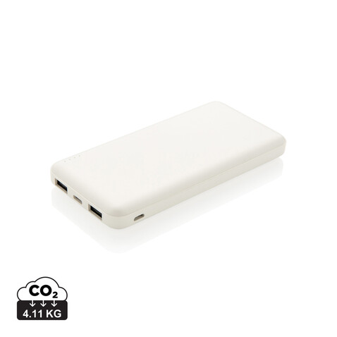 High Density 10.000 mAh Pocket Powerbank weiß bedrucken, Art.-Nr. P324.793