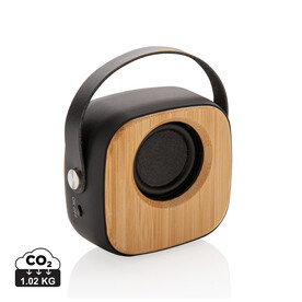 Bambus 3W Wireless Fashion Speaker schwarz bedrucken, Art.-Nr. P328.589 Bambus 3W Wireless Fashion Speaker schwarz bedrucken, Art.-Nr. P328.589