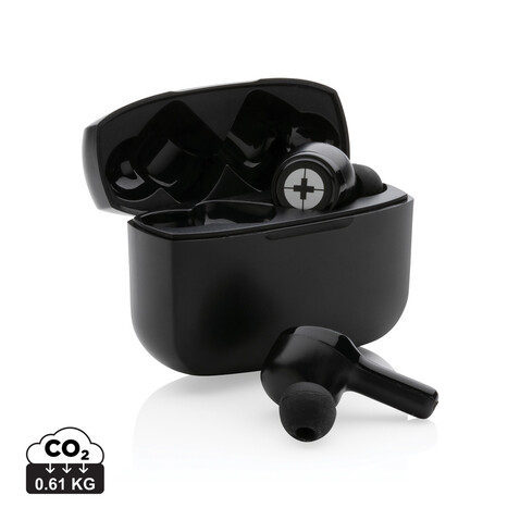 Swiss Peak TWS ANC Earbuds schwarz bedrucken, Art.-Nr. P329.361